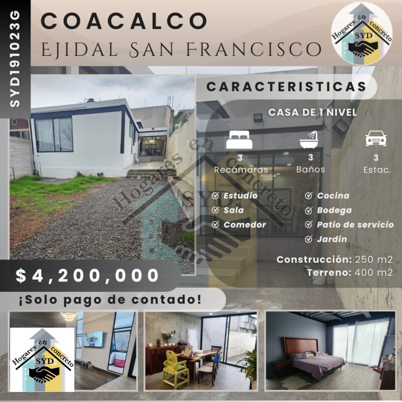 Casa Ejidal San Francisco Coacalco en Coacalco Edo.Méx