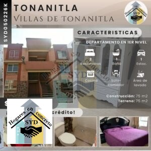Departamento Villas de Tonanitla en Tonanitla Edo.Méx