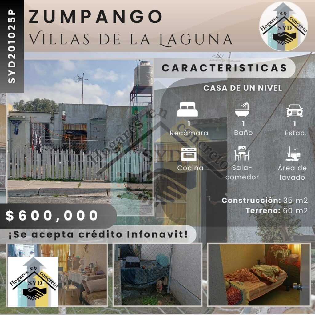 Casa Arbolada Villas de la Laguna Zumpango en Zumpango Edo.Méx