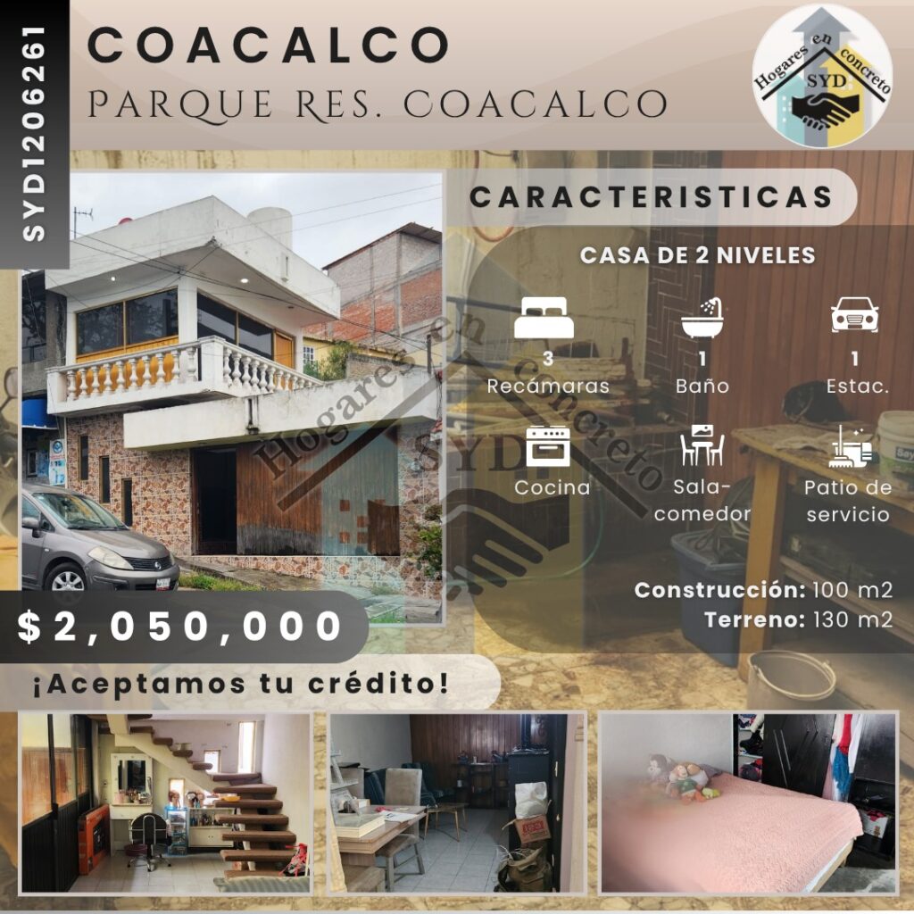 Casa en Venta en Parque Residencial Coacalco en Coacalco Edo.Méx