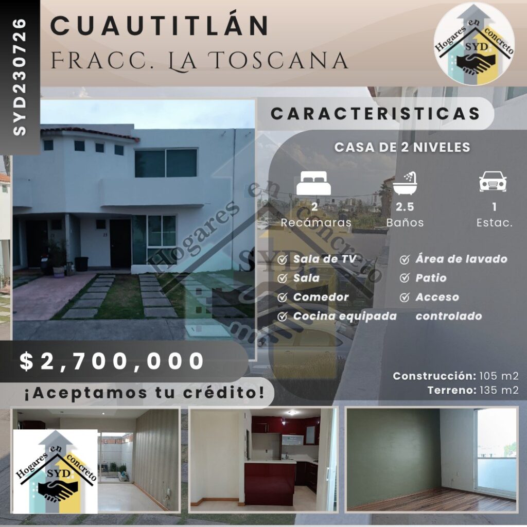 Casa en Venta en Fraccionamiento La Toscana, Cuautitlán, Estado de México en Cuautitlán Izcalli
